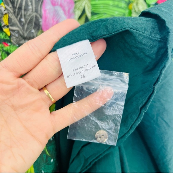 Palms Away Floral Tropical Resort Wear Dress Medium - Picture 8 of 13